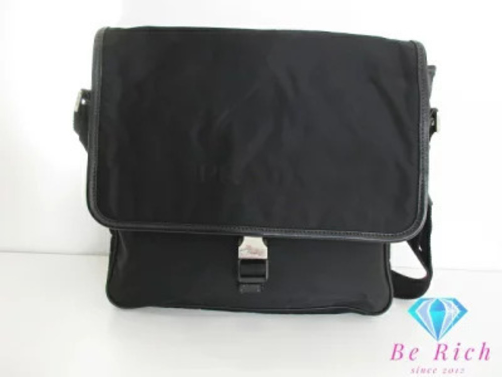 Prada Shoulder Bag Messenger Black Crossbody